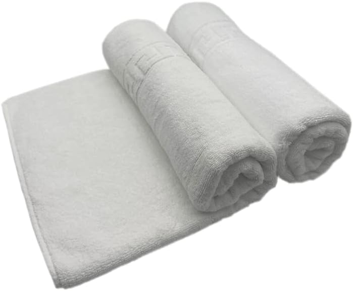 INFINI HOMES Magnolia White Luxury Bath Towel Set - Premium 100% Cotton Hotel Quality 70x140cm (Set of 2) - UAE Wide Delivery