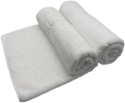 INFINI HOMES Magnolia White Luxury Bath Towel Set - Premium 100% Cotton Hotel Quality 70x140cm (Set of 2) - UAE Wide Delivery