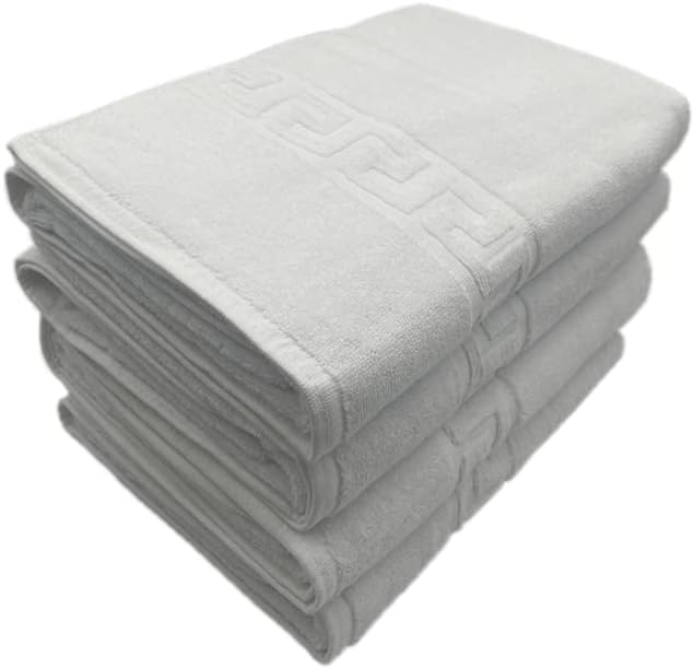 INFINI HOMES Magnolia White Luxury Bath Towel Set - 70x140cm (4 Pack) | Premium 600 GSM Cotton | UAE Delivery