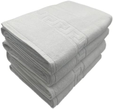 INFINI HOMES Magnolia White Luxury Bath Towel Set - 70x140cm (4 Pack) | Premium 600 GSM Cotton | UAE Delivery