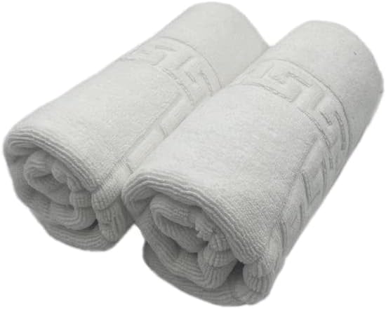 INFINI HOMES Magnolia White Luxury Bath Mat Set - Premium 100% Cotton Hotel Quality (50x80cm, Set of 2) - UAE Wide Delivery