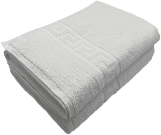 INFINI HOMES Magnolia White Luxury Bath Towel Set - Premium 100% Cotton Hotel Quality 70x140cm (Set of 2) - UAE Wide Delivery
