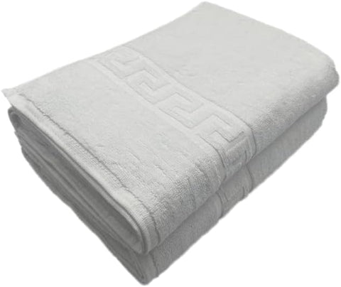 INFINI HOMES Magnolia White Luxury Bath Towel Set - Premium 100% Cotton Hotel Quality 70x140cm (Set of 2) - UAE Wide Delivery