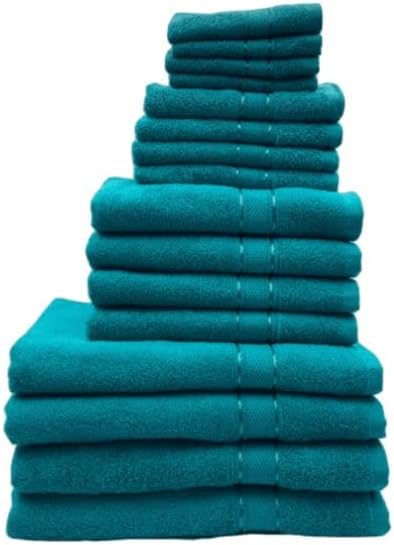 INFINI HOMES Daffodil Premium Cotton Bath Towel Set - 16 Piece Family Pack | UAE Delivery