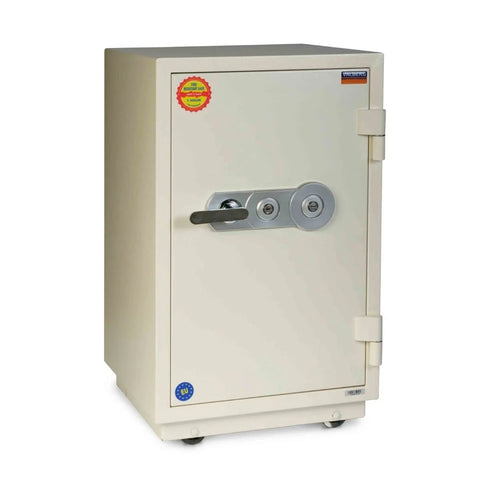 Valberg FRS-75 KL Fire-Resistant Safe – White, Dual Key Lock System