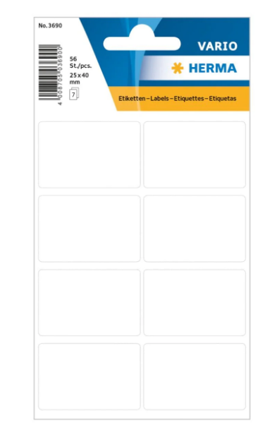 Herma Vario Sticker Labels 25x40mm White - UAE Wide Delivery | Dubai Abu Dhabi Sharjah