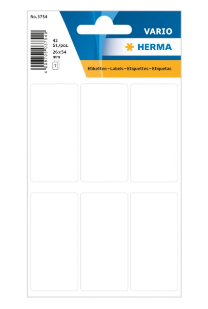 Herma Vario White Sticker Labels 26x54mm - UAE Wide Delivery | Premium Office Labels Dubai Abu Dhabi