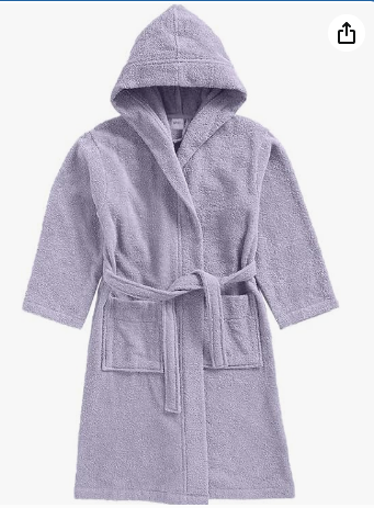 INFINI HOMES Daffodil Kids Bathrobe 6 Years - Premium Lilac Cotton Robe UAE
