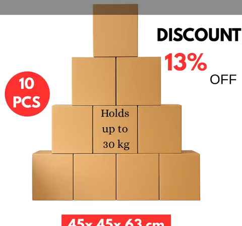 INFINI HOMES Moving Boxes UAE - 10 Pack Durable Cartons