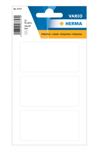 Herma Vario White Sticker Labels 34x67mm - Premium Office Labels UAE | Dubai Abu Dhabi Sharjah