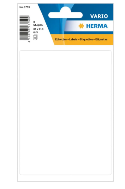 Herma Vario Sticker Labels 81x110mm White - UAE Office Supplies Dubai Abu Dhabi