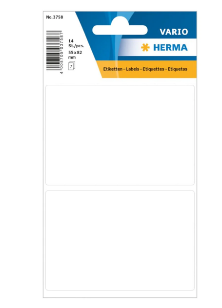 Herma Vario White Sticker Labels 55x82mm - UAE Wide Delivery | Premium Office Labels Dubai Abu Dhabi