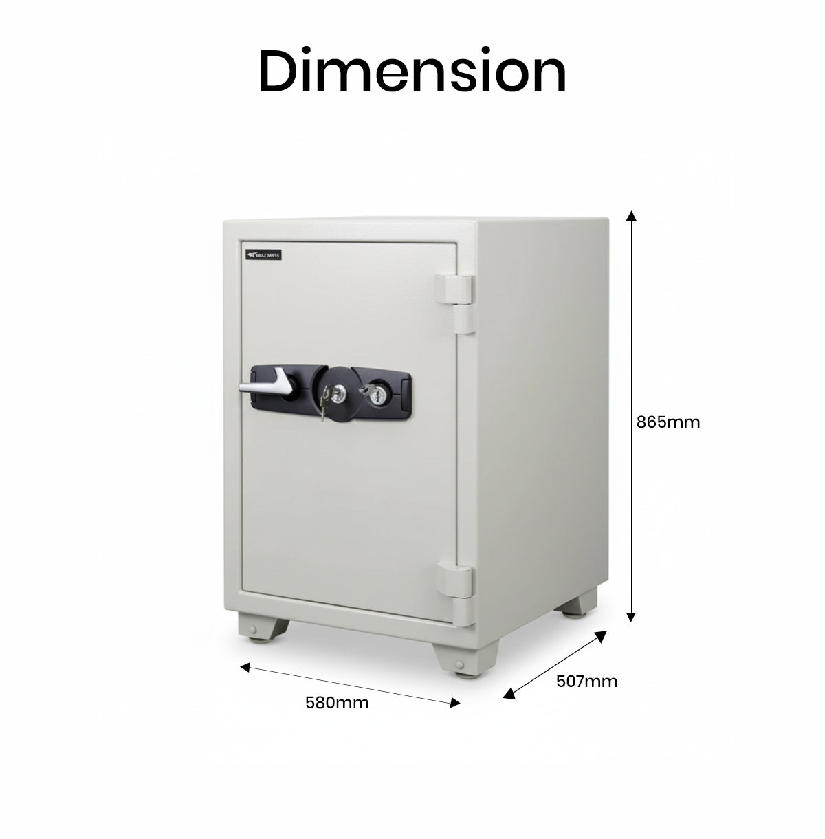 Eagle SS-080 Fire-Resistant Safe – Dual Key Lock System