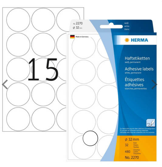 Herma Office Pack Color Dots 32mm - Premium White Labels UAE | Dubai Abu Dhabi Sharjah