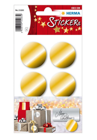 Premium Gold Dot Stickers UAE | Herma Decor 32mm | Dubai Abu Dhabi Sharjah Delivery