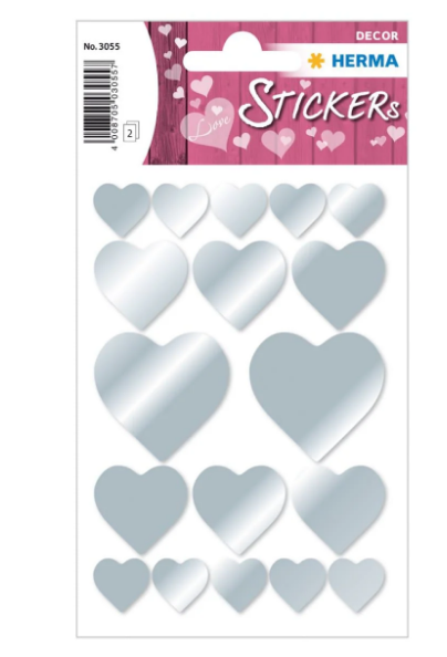 Herma Silver Heart Decor Stickers - Premium Quality for UAE | Dubai Abu Dhabi Sharjah