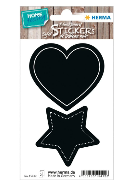 Herma Home Blackboard Stickers UAE - Heart & Star Labels Dubai Abu Dhabi Sharjah