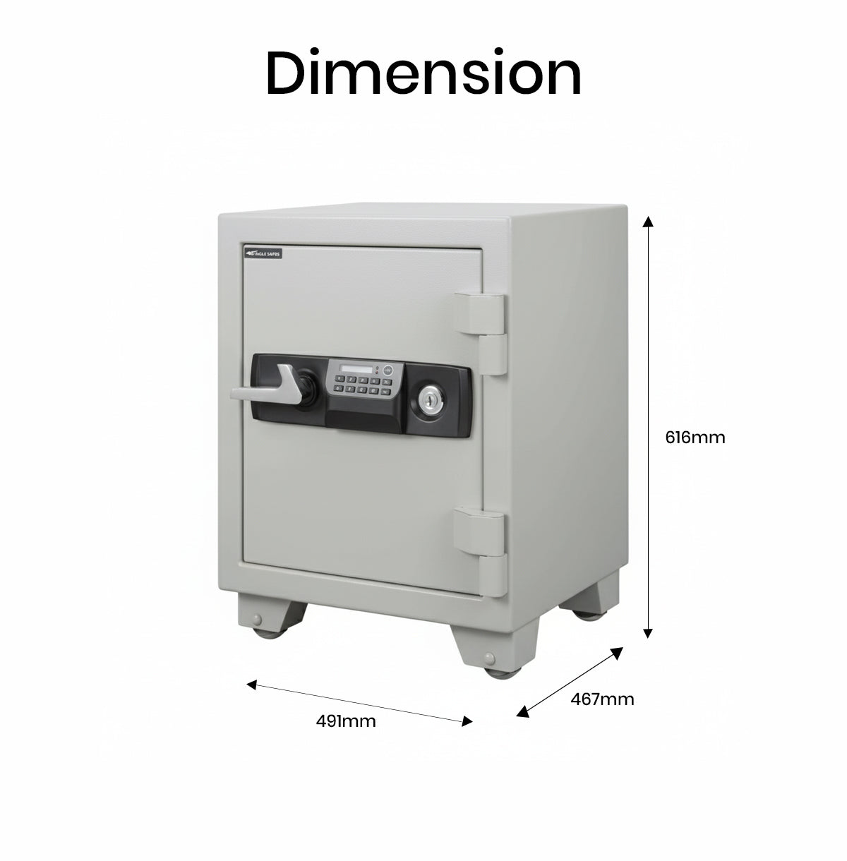Eagle ES-035 Fire-Resistant Safe – Digital + Key Lock System