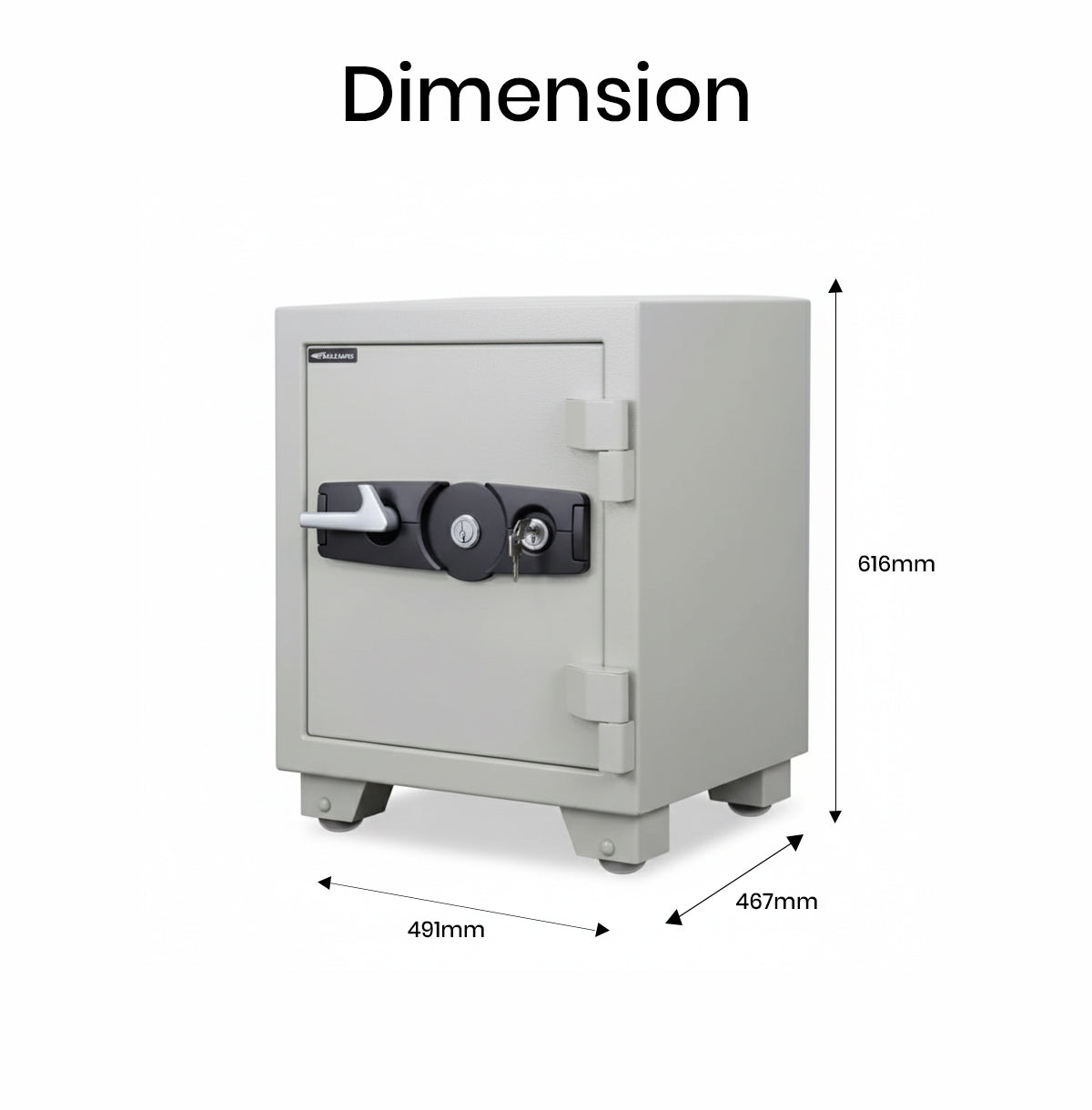Eagle SS-035 Fire-Resistant Safe – Dual Key Lock System