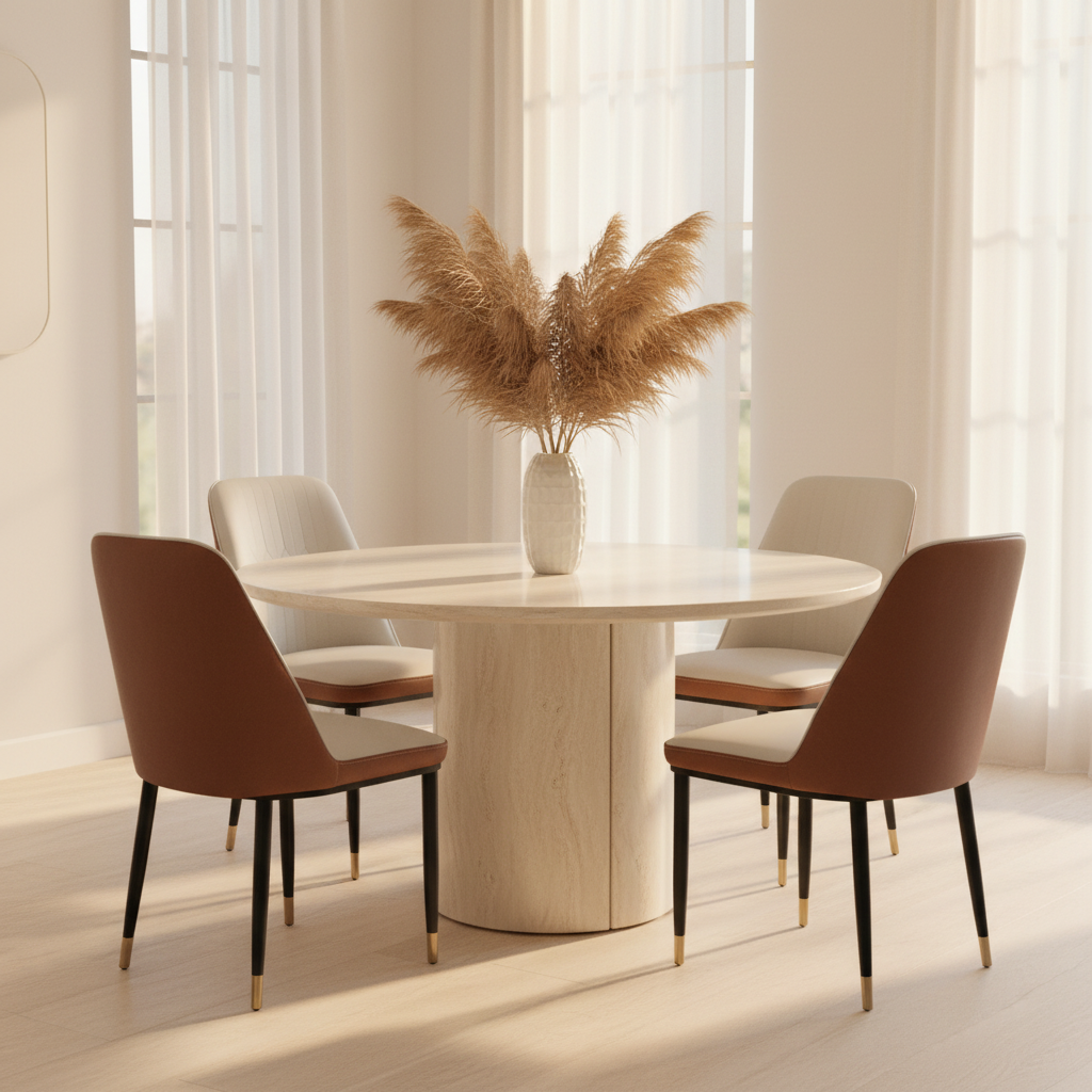 PU Dining Chair with Metal Legs IH-34 | INFINI HOMES UAE