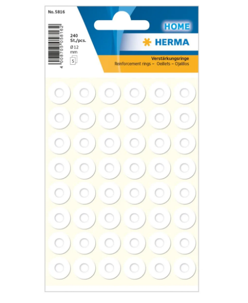 Herma Self Adhesive Reinforcement Rings 12mm - UAE Wide Delivery | Office Supplies Dubai
