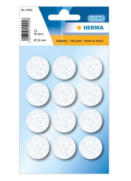Herma Felt Pads 28mm White - Premium Furniture Protection UAE | Dubai Abu Dhabi Sharjah