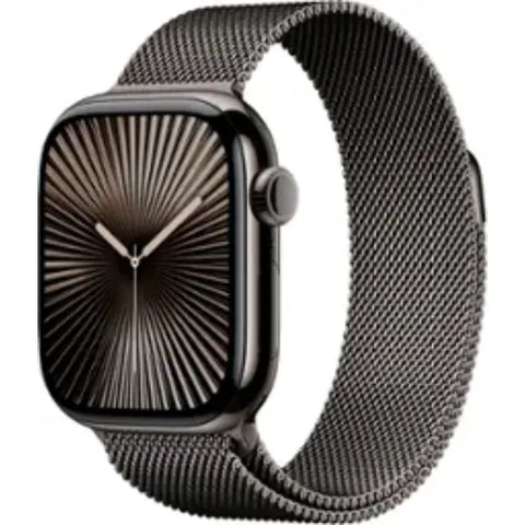 Apple Watch Series 10 42mm GPS + Cellular Titanium Case with Milanese Loop | UAE Stock | Dubai Abu Dhabi Sharjah Ajman Fujairah RAK UAQ Slate