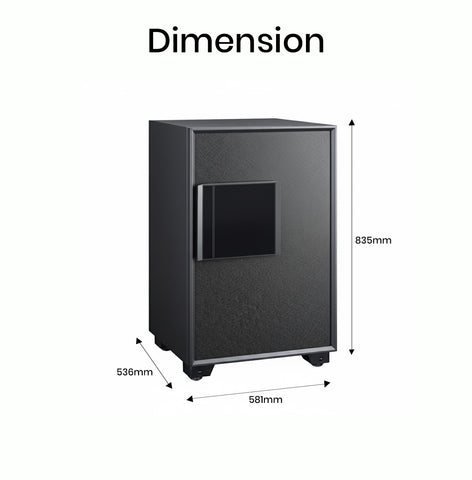 Eagle EGE-085 Fire-Resistant Safe – Black/Red, Digital, Key & Fingerprint Lock System