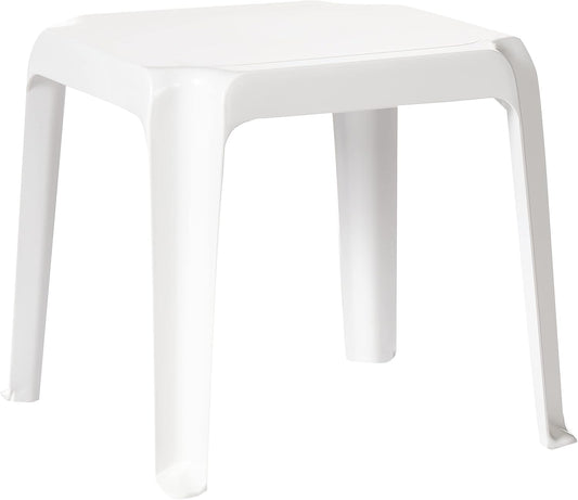 Premium Plastic Low Square Table UAE | Durable Outdoor Furniture Dubai Abu Dhabi White