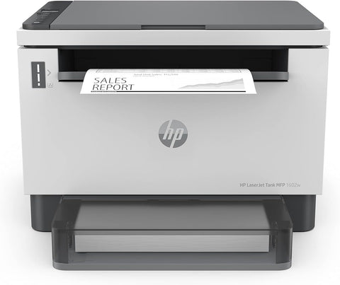 HP LaserJet Tank MFP 1602W Wireless Printer front view printing sales report – buy in UAE