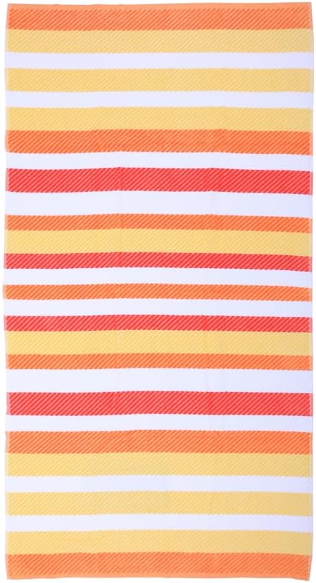 INFINI HOMES Premium Petunia Jacquard Beach Towel - Orange Cotton 86x162cm UAE