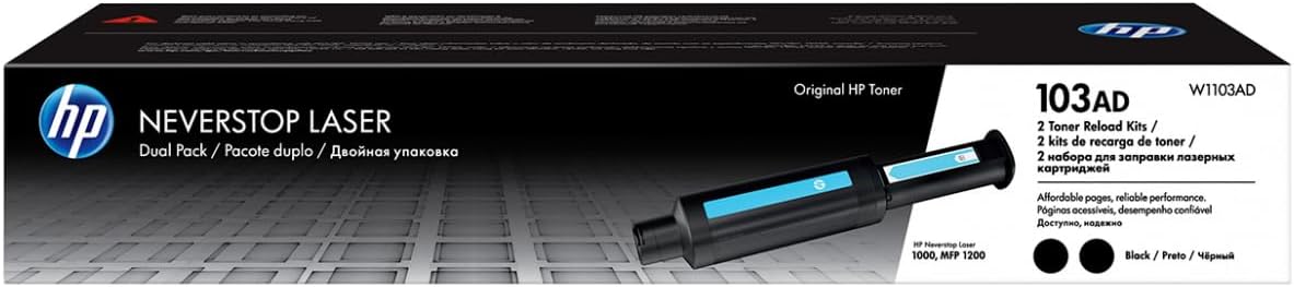 HP 103AD Toner Reload Kit 2-Pack | Compatible with HP Neverstop Laser Printers | Dubai UAE