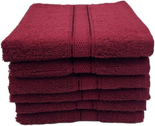 INFINI HOMES Daffodil Premium Hand Towel Set - 40x60cm (6 Pack) | 100% Cotton Hotel Quality Bath Linen UAE