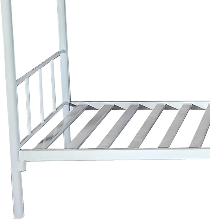 Premium Steel Metal Bunk Bed Dubai UAE | Double Grey Bunk Bed 190x90x175cm | Free Delivery Across UAE