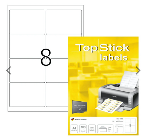 TopStick Labels UAE - Premium Round Corner Labels 99.1x67.7mm | Dubai Abu Dhabi Sharjah
