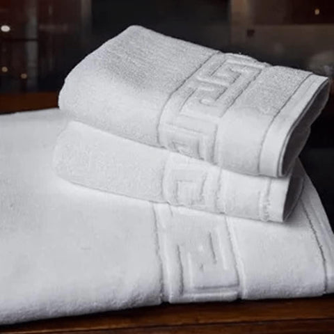 INFINI HOMES Magnolia White Luxury Towel Set - Premium 100% Cotton Bath Towels UAE