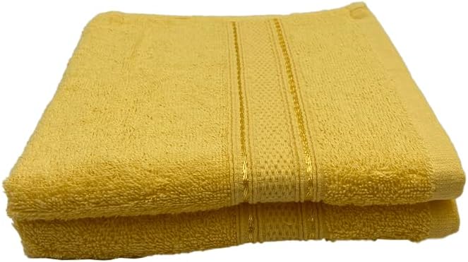 INFINI HOMES Daffodil Premium Hand Towel Set - 100% Cotton Hotel Quality Bath Linen UAE
