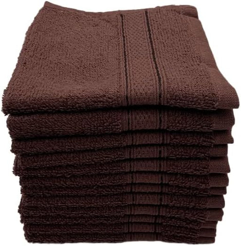 INFINI HOMES Daffodil Premium Face Towel Set - 30x30cm (12 Pack) | 100% Cotton Hotel Quality Bath Linen UAE