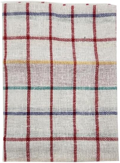 INFINI HOMES Orchard Red Multi Checks Tea Towel Set - Premium Kitchen Linens UAE