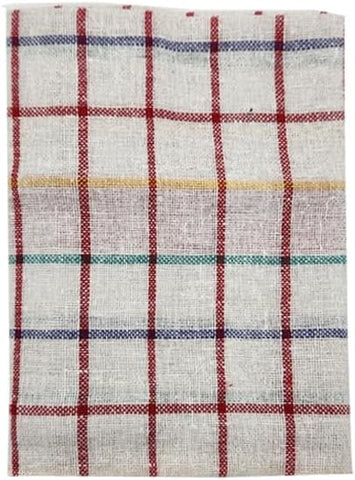 INFINI HOMES Orchard Red Multi Checks Tea Towel Set - Premium Kitchen Linens UAE