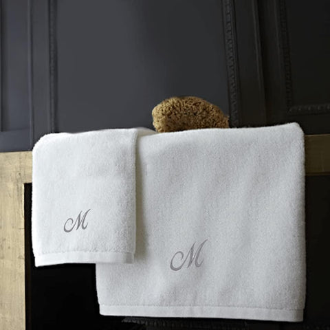 INFINI HOMES Luxury Monogrammed Towel Set - Premium 600 GSM Cotton Bath & Hand Towels UAE