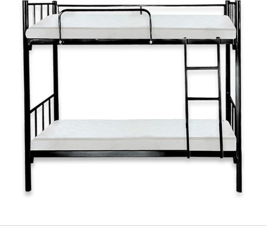 Premium Steel Metal Bunk Bed Dubai UAE - سرير بطابقين معدني فولاذي فاخر دبي الإمارات | Double Black Bunk Bed with Mattress INFINI HOMES