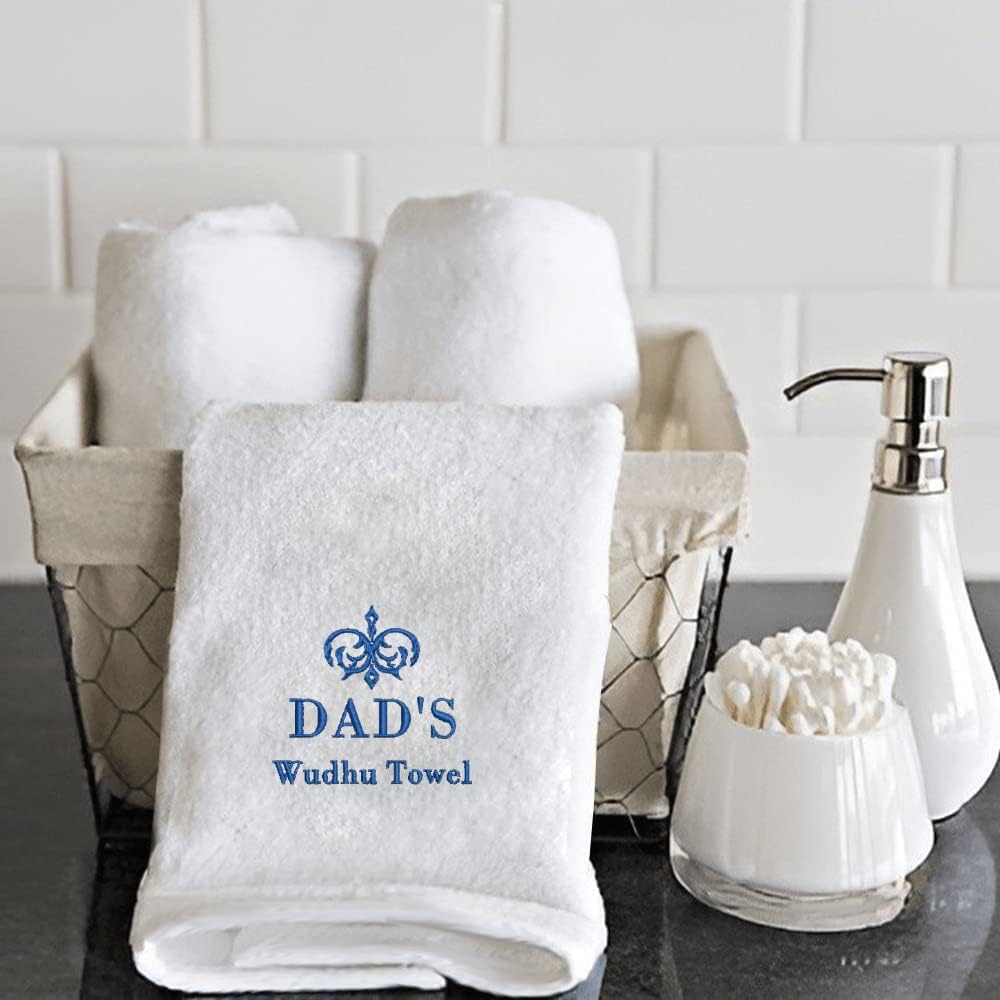 INFINI HOMES Premium Wudhu Towel - Personalized Ramadan Hand Towel 600 GSM Cotton