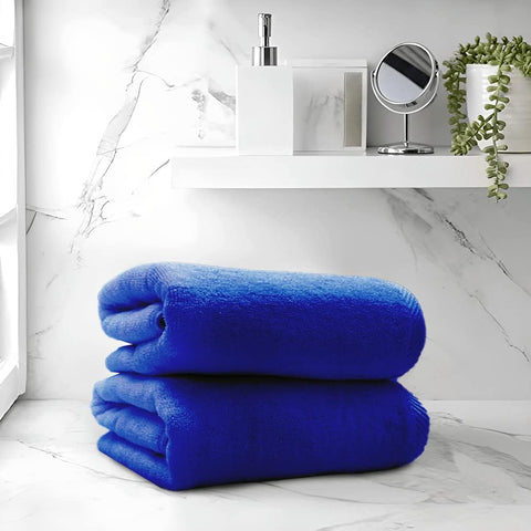INFINI HOMES Iris Royal Blue Luxury Bath Sheet - Premium 100% Combed Cotton 90x180cm UAE