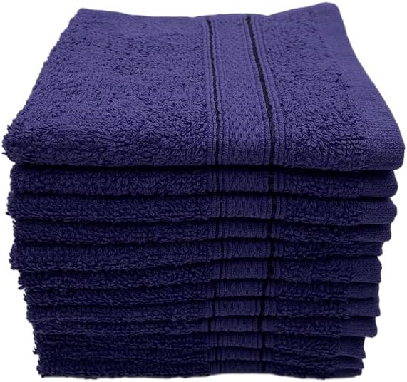 INFINI HOMES Daffodil Premium Face Towel Set - 30x30cm (12 Pack) | 100% Cotton Hotel Quality Bath Linen UAE