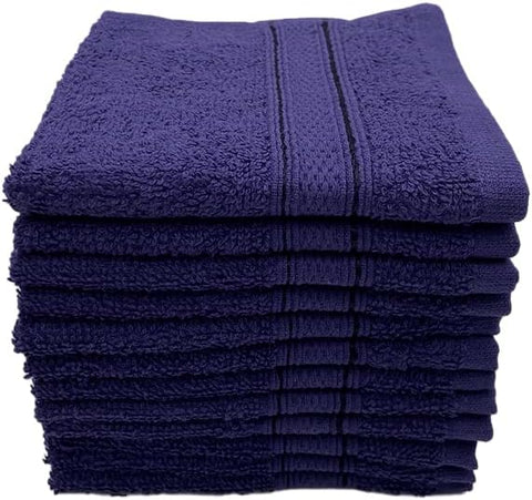 INFINI HOMES Daffodil Premium Face Towel Set - 30x30cm (12 Pack) | 100% Cotton Hotel Quality Bath Linen UAE
