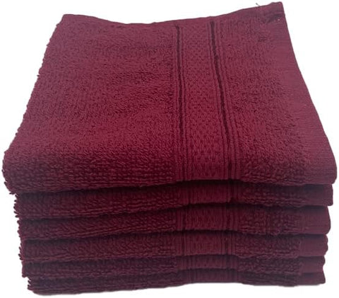 INFINI HOMES Daffodil Premium Face Towel Set - 30x30cm (6 Pack) - 600 GSM Cotton - UAE Wide Delivery