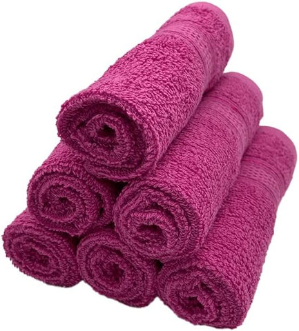 INFINI HOMES Daffodil Premium Face Towel Set - 30x30cm (6 Pack) - 600 GSM Cotton - UAE Wide Delivery
