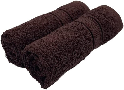 INFINI HOMES Daffodil Premium Hand Towel Set - 100% Cotton, 40x60cm, 600 GSM, Hotel & Spa Quality Bath Linen (Brown)