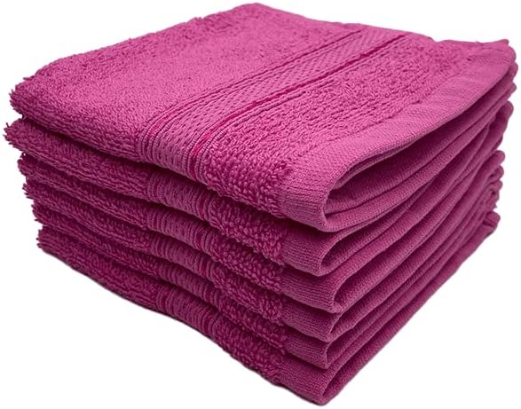 INFINI HOMES Daffodil Premium Face Towel Set - 30x30cm (6 Pack) - 600 GSM Cotton - UAE Wide Delivery